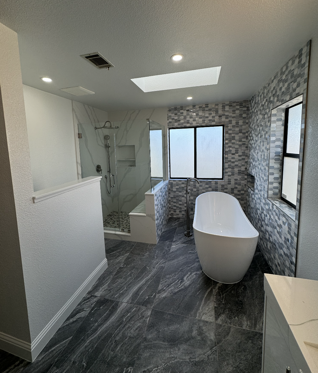 After: Beautifully renovated modern bathroom