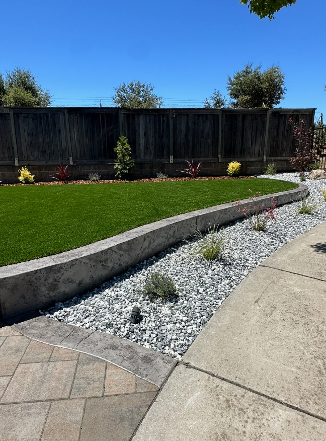 Exterior backyard landscaping project