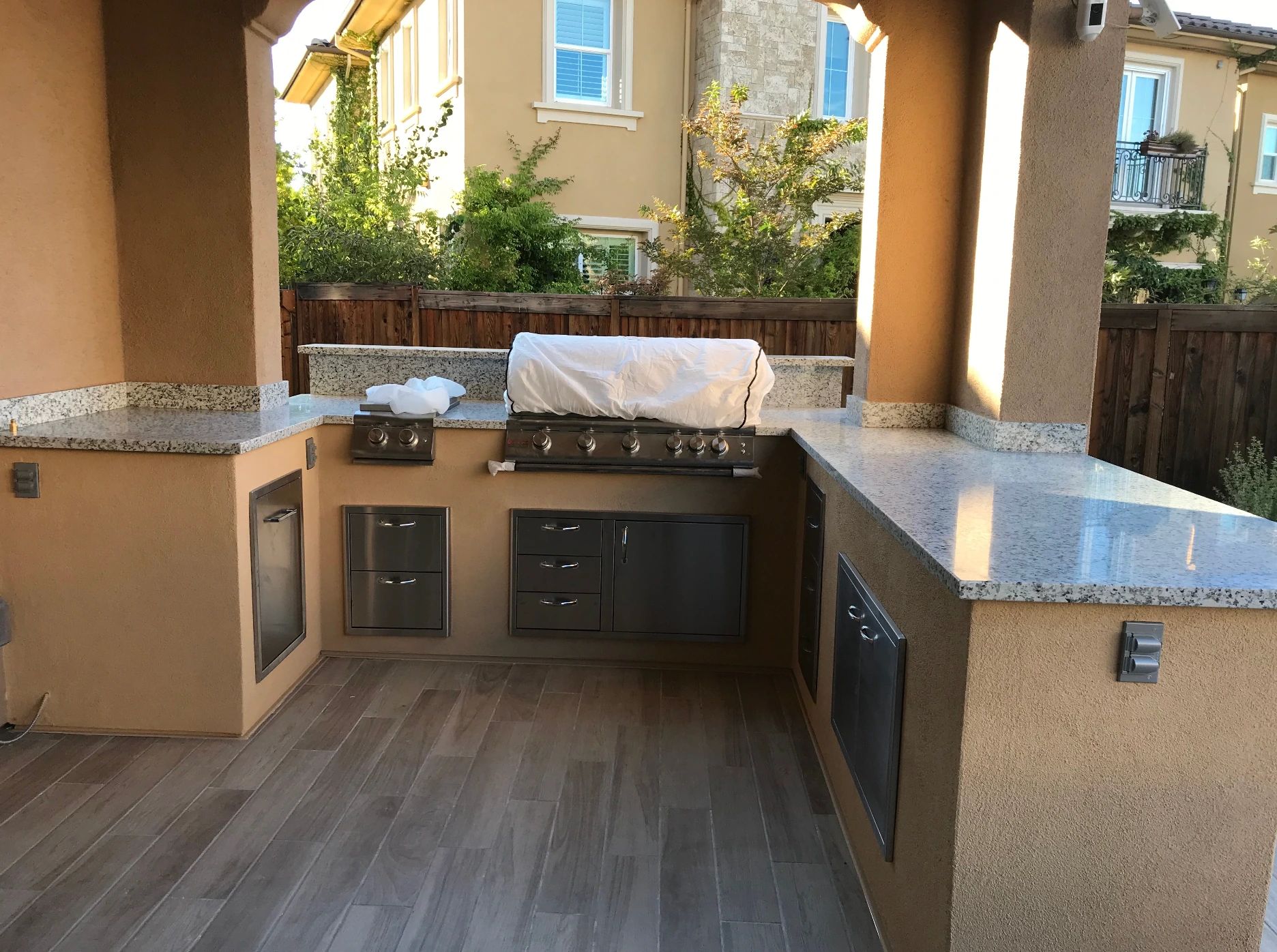 Exterior barbeque area design