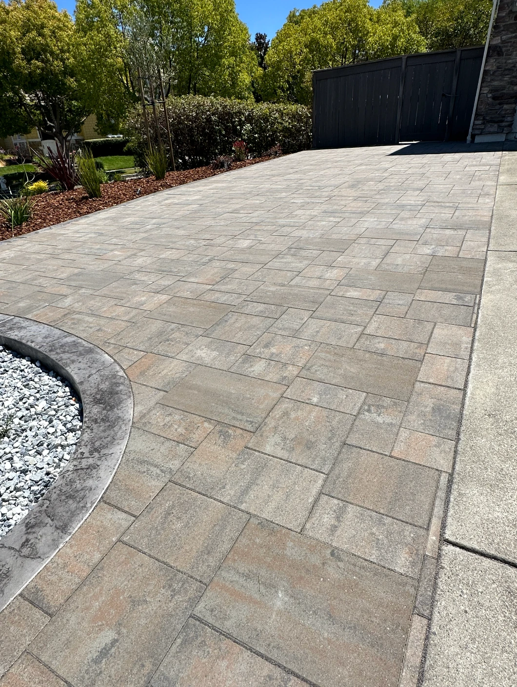 Exterior paver installation project