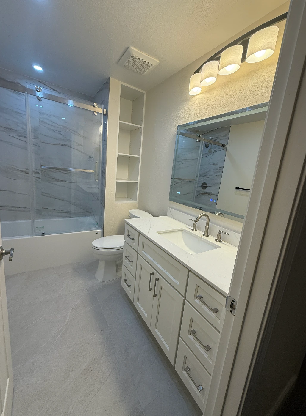 Interior bathroom transformation